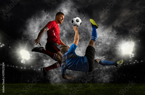 Two soccer player man in action © Andrey Burmakin
