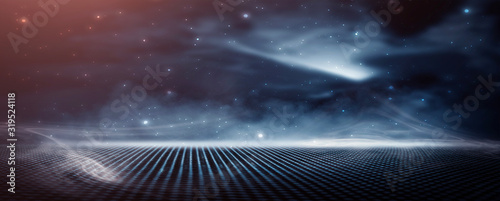 Abstract, futuristic city o...