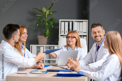 Team of doctors during meet...