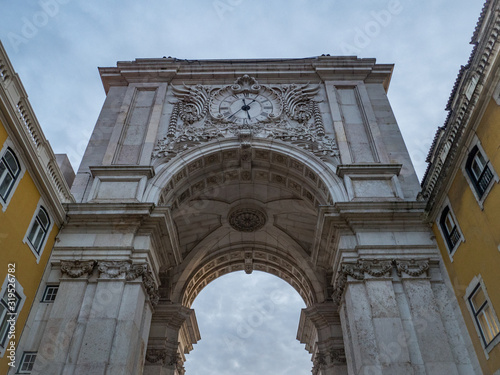 Rua Augusta Arch in Lisbon Portugal
