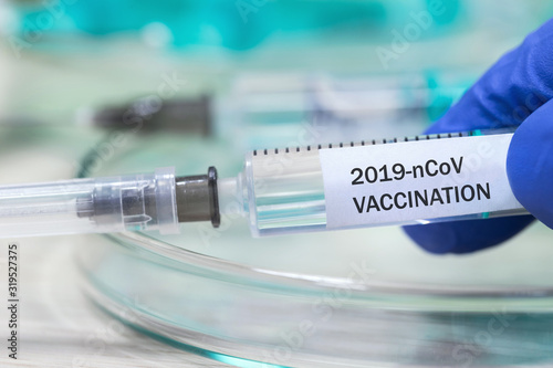 new 2019-nCov coronavirus vaccination concept