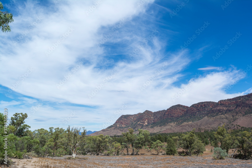 Heysen Range Landscape, Flinders Ranges National Park Marker, SA
