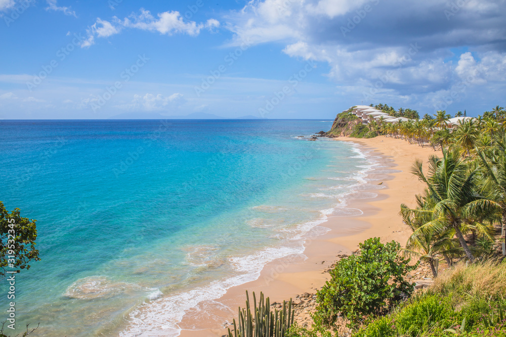 Caribbean beautiful beach in Antigua