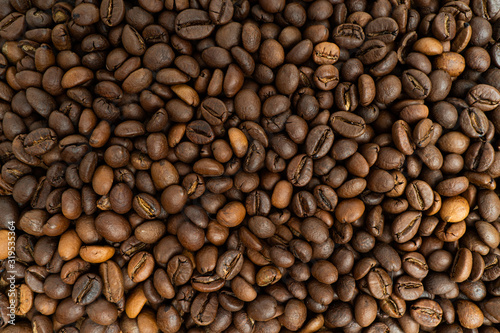 Background of coffee beans.