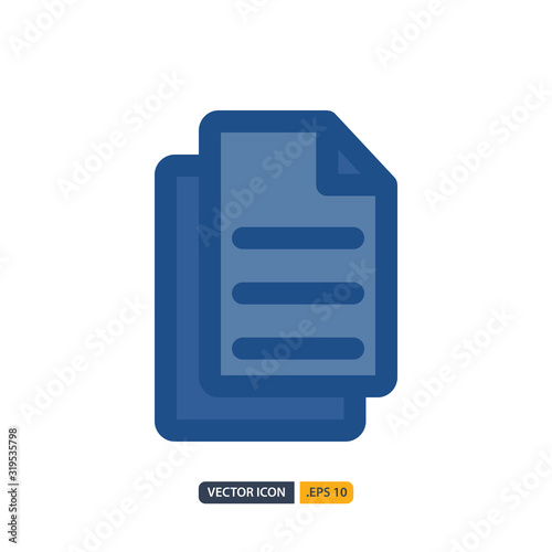 file icon in Blue Outline Color style isolated on white background. for your web site design, logo, app, UI. Vector graphics illustration and editable stroke. EPS 10. © Yaprativa