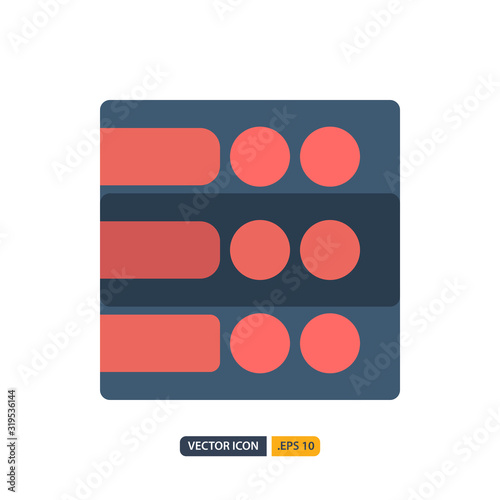 archives icon in Flat style isolated on white background. for your web site design, logo, app, UI. Vector graphics illustration and editable stroke. EPS 10.