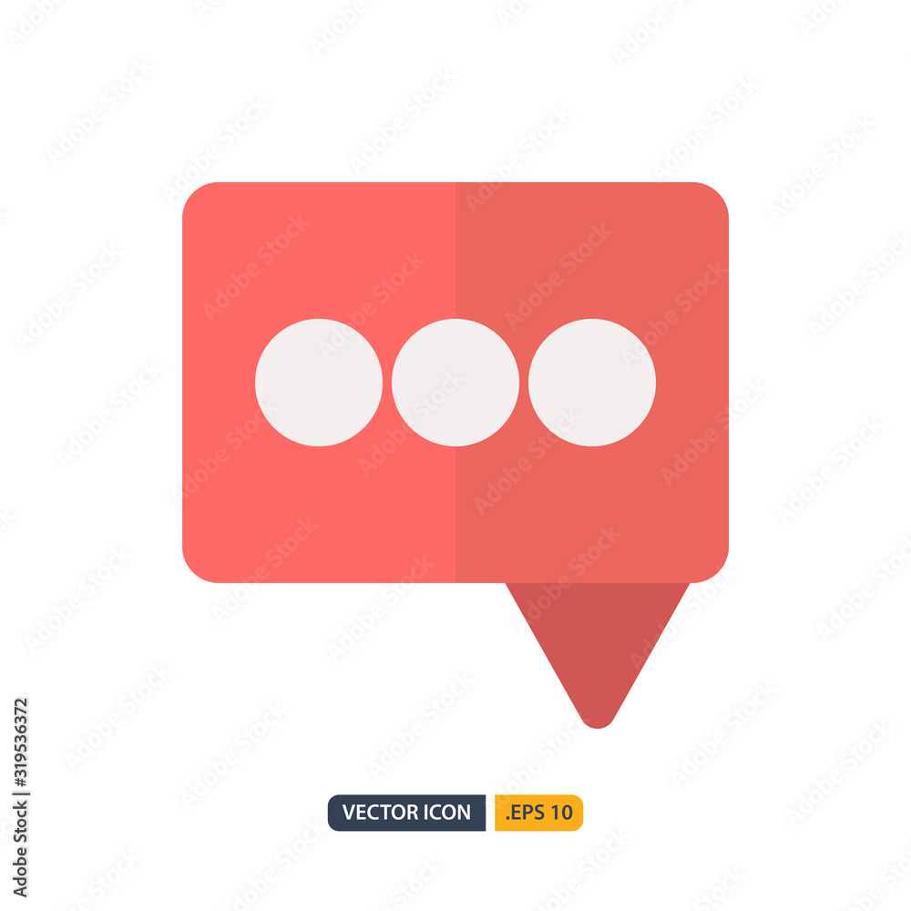 chat icon in Flat style isolated on white background. for your web site design, logo, app, UI. Vector graphics illustration and editable stroke. EPS 10.