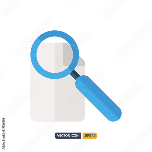 searching icon in Flat style isolated on white background. for your web site design, logo, app, UI. Vector graphics illustration and editable stroke. EPS 10.