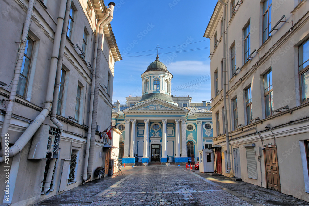 St. Catherine's Armenian Churchon Nevsky Prospect, in central Saint Petersburg, Russia. 