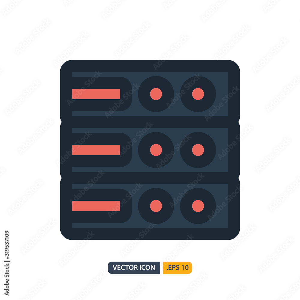archives icon in Outline Color style isolated on white background. for your web site design, logo, app, UI. Vector graphics illustration and editable stroke. EPS 10.