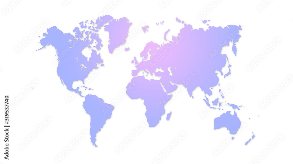 Obraz Ilustracja mapy świata