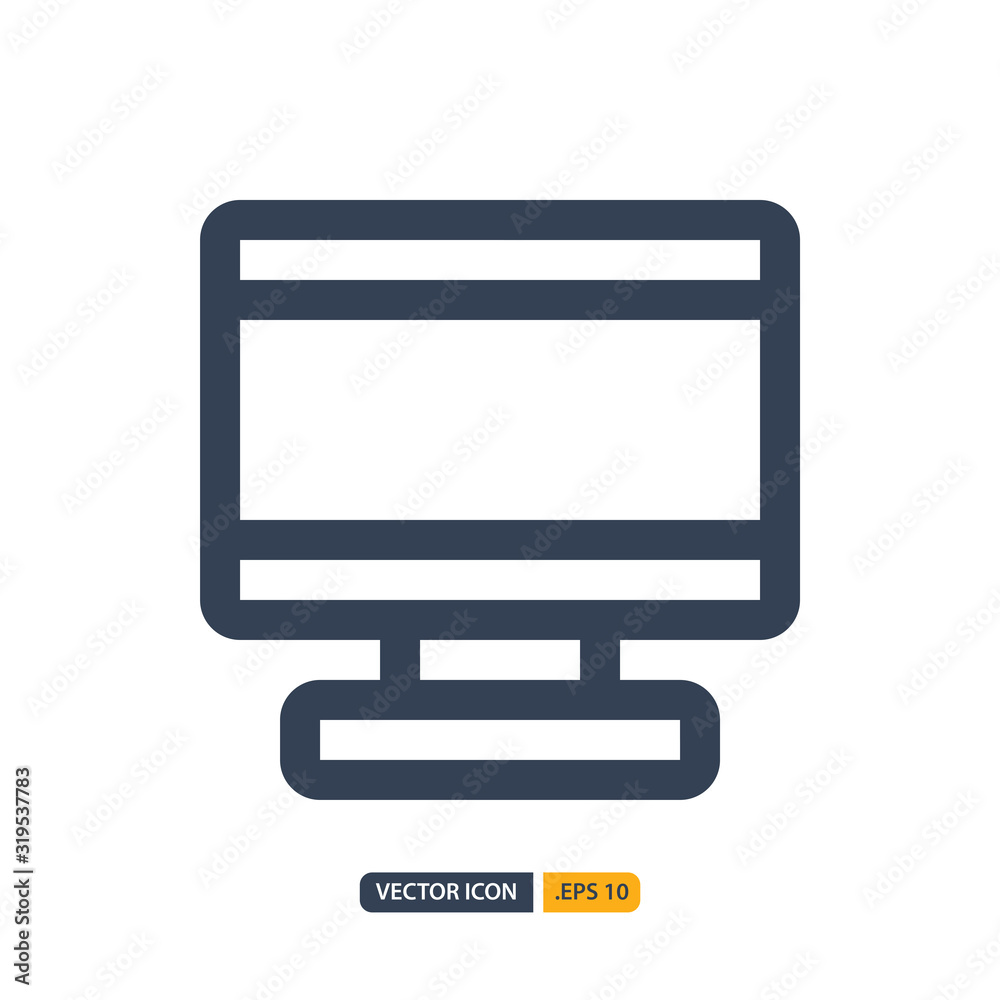 monitor icon in Outline style isolated on white background. for your web site design, logo, app, UI. Vector graphics illustration and editable stroke. EPS 10. monitor icon in Outline style isolated on white background. for your web site design, logo, app, UI. Vector graphics illustration and editable stroke. EPS 10.