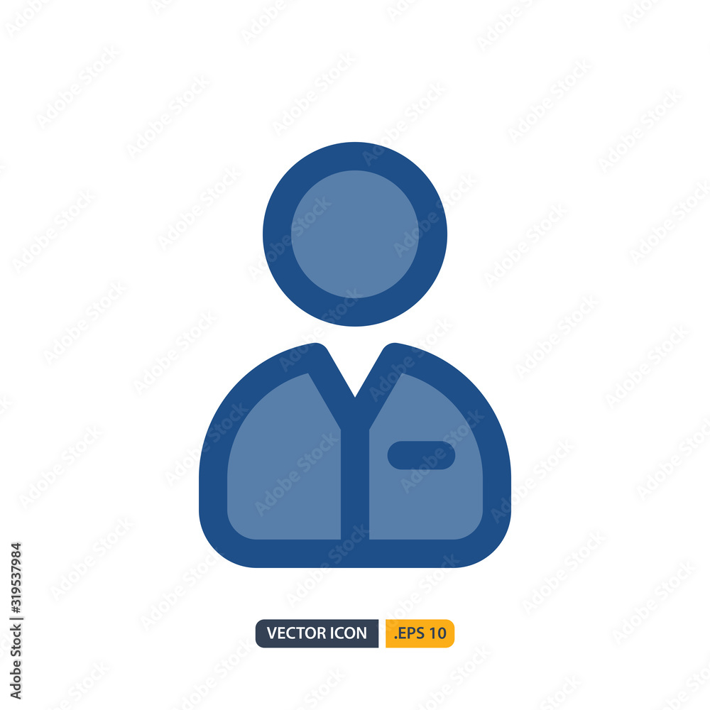 business man icon in Blue Outline Color style isolated on white background. for your web site design, logo, app, UI. Vector graphics illustration and editable stroke. EPS 10. business man icon in Blue Outline Color style isolated on white background. for your web site design, logo, app, UI. Vector graphics illustration and editable stroke. EPS 10.