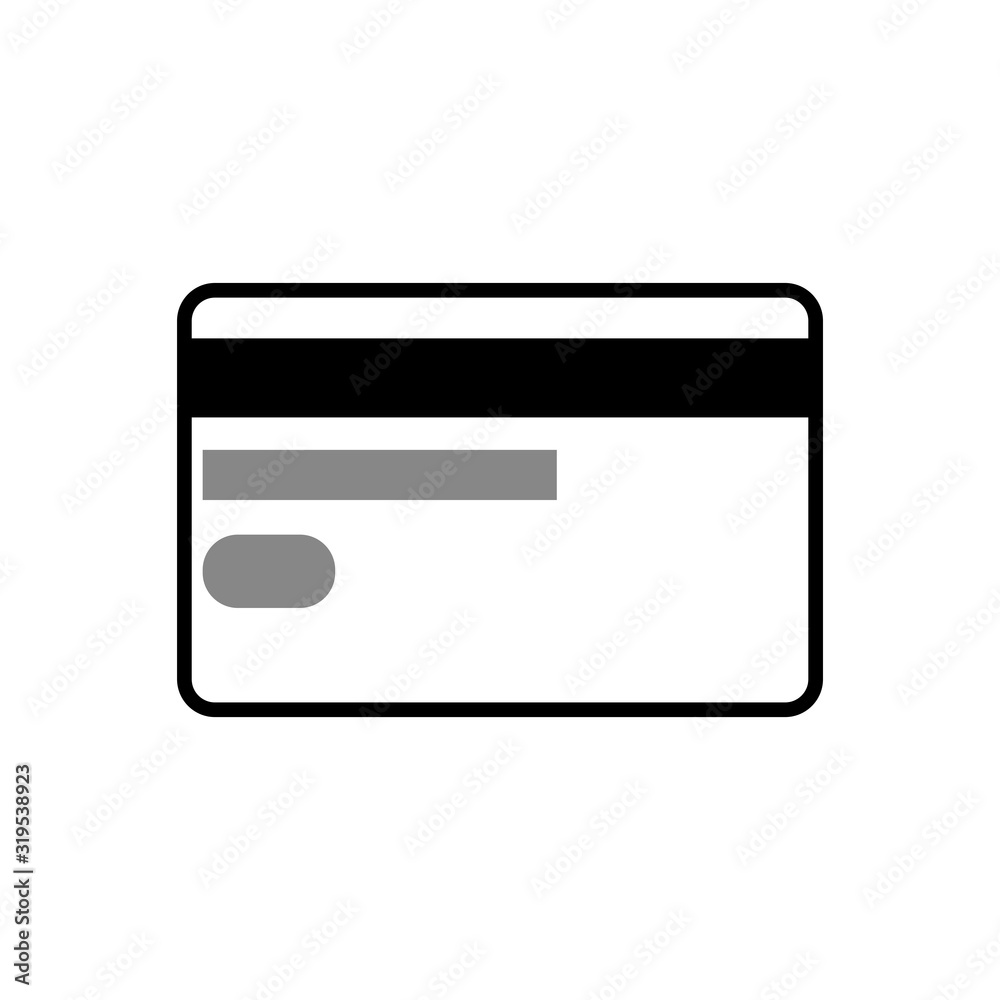 Obraz premium Credit card icon vector isolated on white background