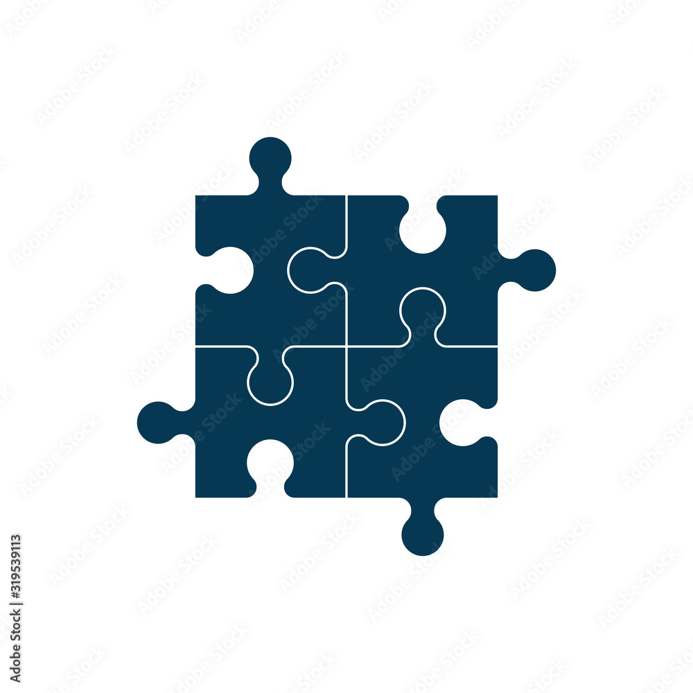 Puzzle Logo icon vector isolated on white background Puzzle Logo icon vector isolated on white background