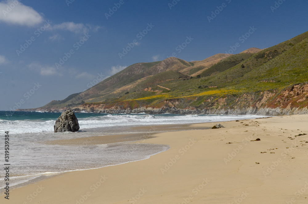 sand and rocks on Garrapata Beach (Big Sur, California)