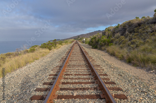 Photo Pacific Coast railroad in Santa Barbara county, California