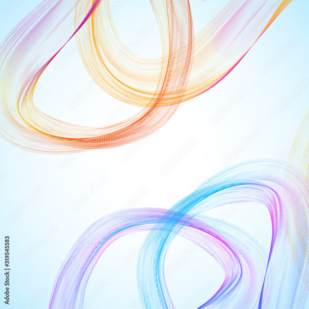 Naklejka premium Abstract colorful background with wave. Vector illustration