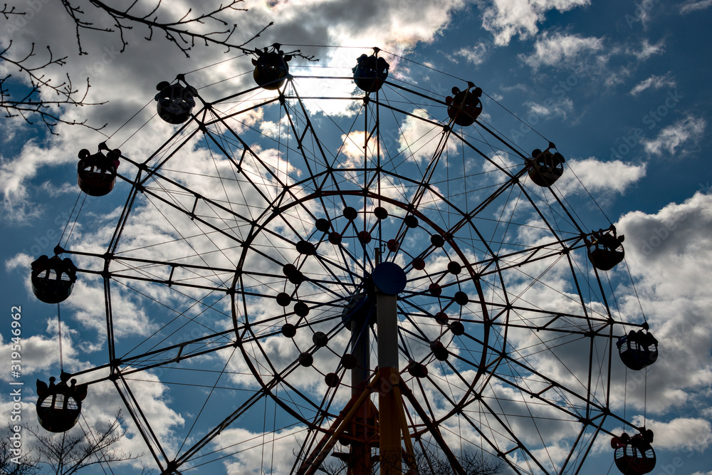 Ferris wheel in a park in Japan Ferris wheel in a park in Japan
