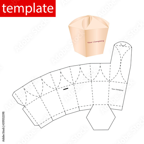 Retail Bag or Box with Die Cut Template