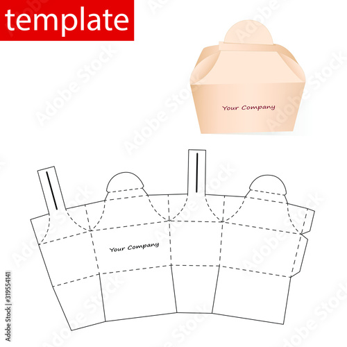 Retail Box with Die Cut Template