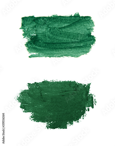 Green ink background painted by brush.