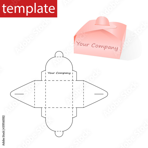 Retail Box Box with Die Cut Template