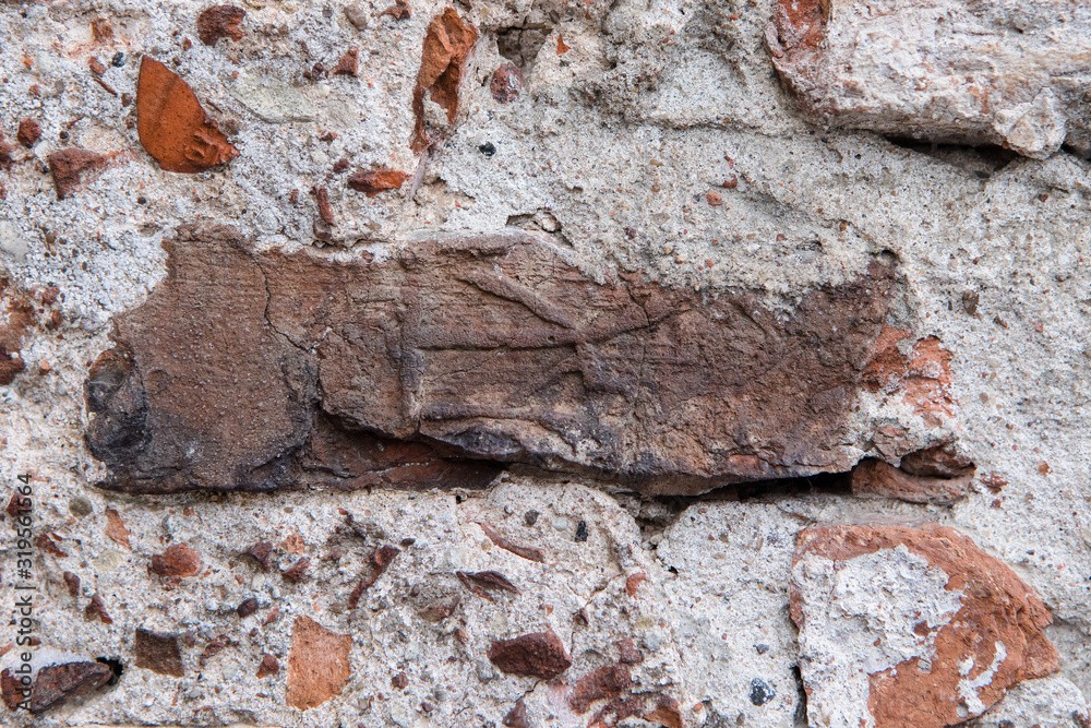 Fototapeta premium Brickwork of the Kalozha church in Grodno