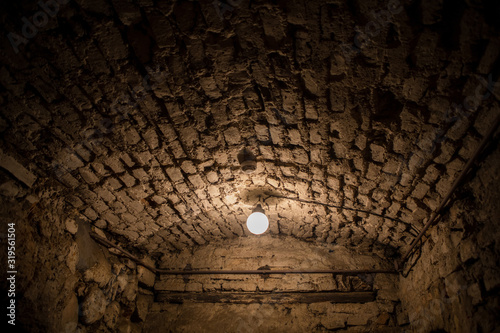 Old dark underground cellar