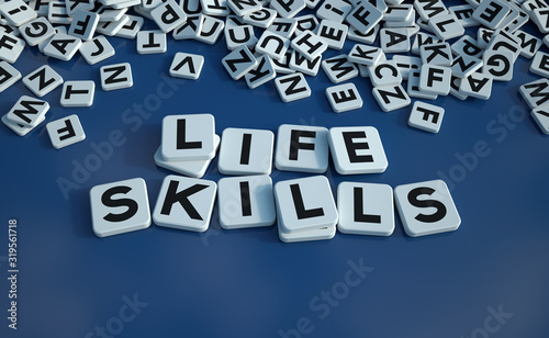 Life skills written in lett...