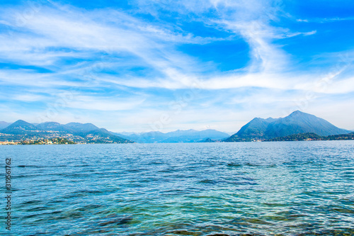 Sunset landscape of Lake Maggiore  Italy