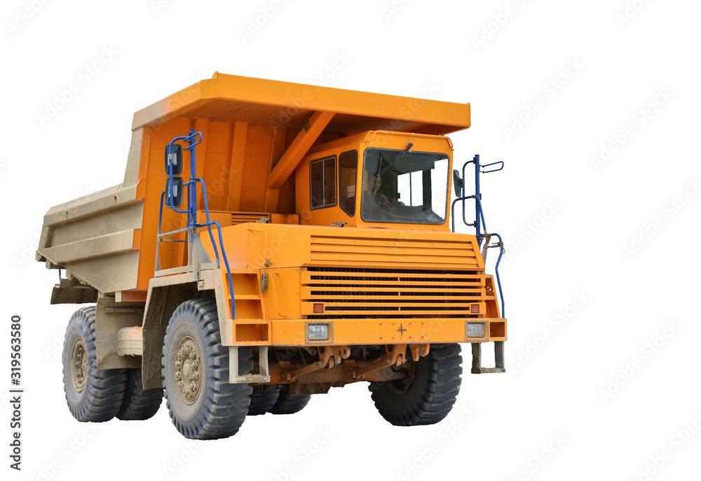 Mining truck isolated on white background