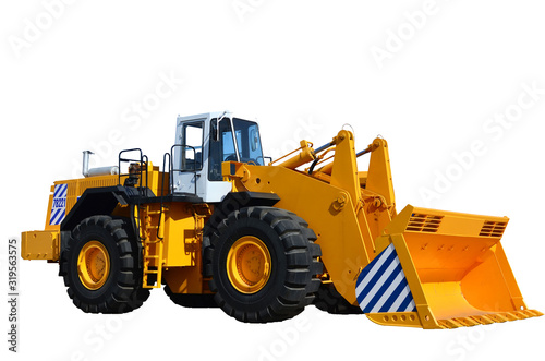 Front-end loader isolated on white background