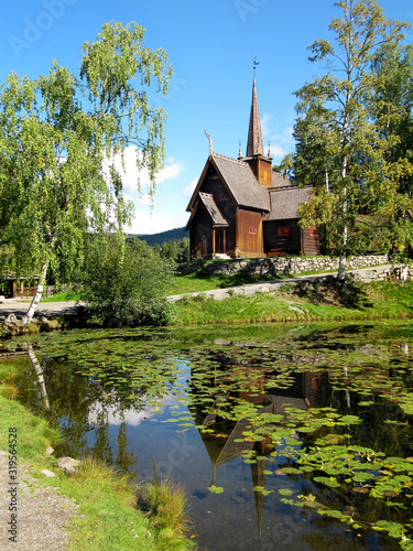 Garmo Stave Church at Maihaugen in Lillehammer, Norway photo