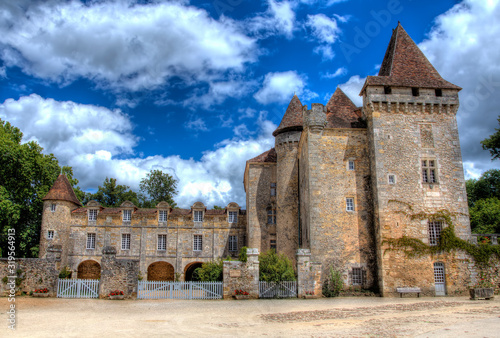 Chateau de la Marthonie in Saint-Jean-de Cole, Dordogne, France photo