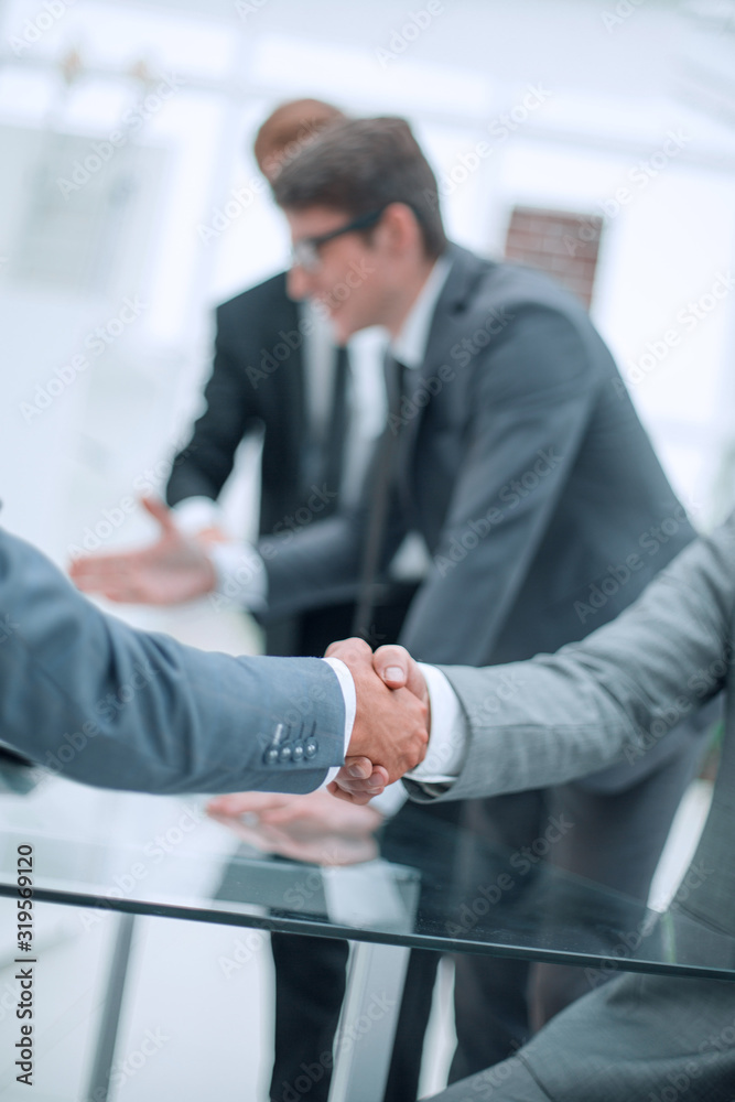 close up. business handshake in a modern office . close up. business handshake in a modern office .