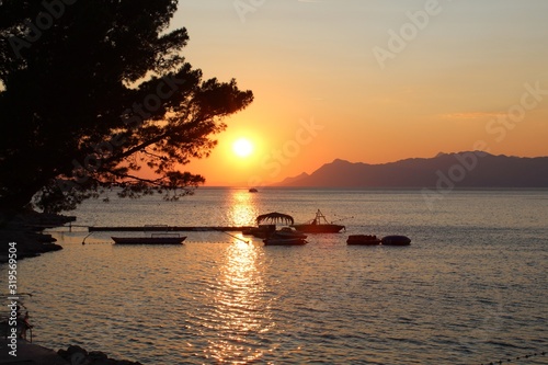 sunset at the sea
