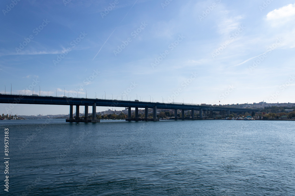 Halic bridge was built in 1974. Length 995m width 32m. Halic bridge was built in 1974. Length 995m width 32m.