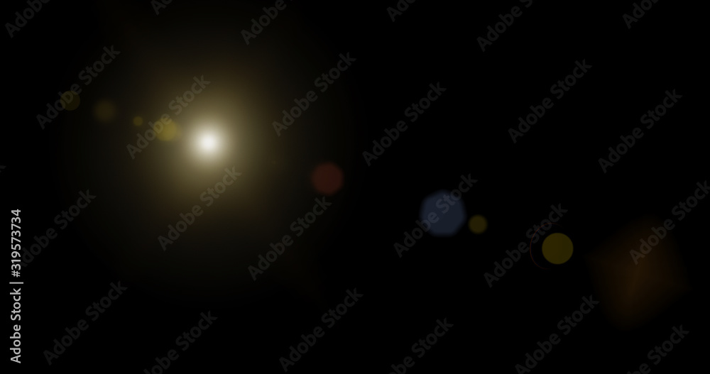 Lens Flare Effect, 3d render Lens Flare Effect, 3d render