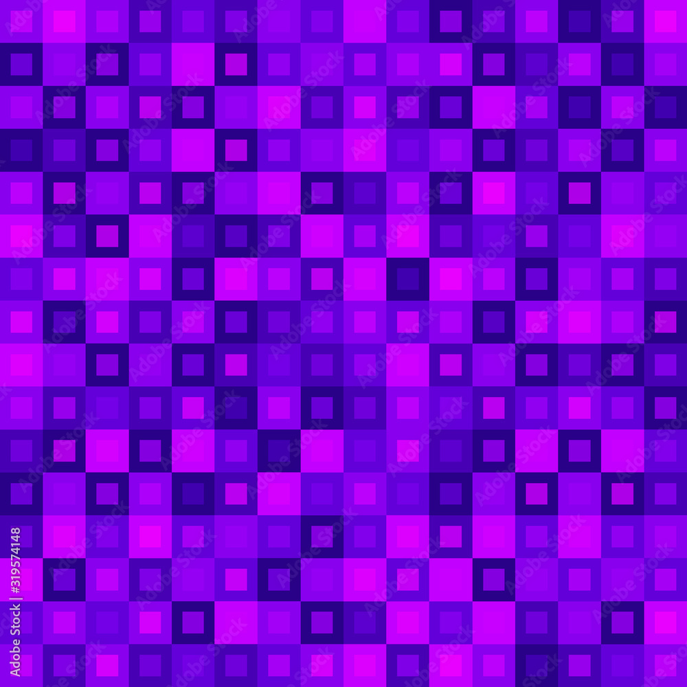 Strict mosaic of pink intersecting squares and violet blocks. Strict mosaic of pink intersecting squares and violet blocks.