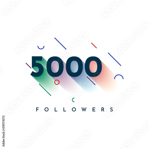 Thank You 5000 Followers Template Design