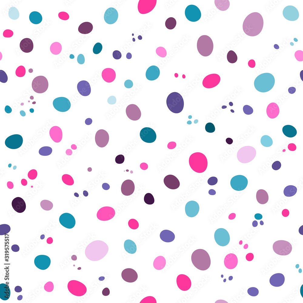 Seamless hand drawn pattern with colorful dots. Abstract childish texture. Seamless hand drawn pattern with colorful dots. Abstract childish texture.
