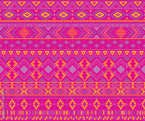 American indian pattern tribal ethnic motifs geometric vector background.