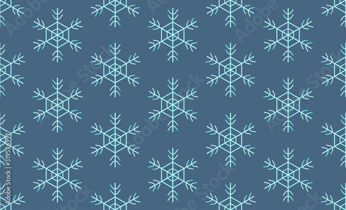 Snowflake winter seamless new year texture pattern