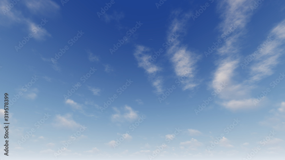 Fototapeta premium Cloudy blue sky abstract background, blue sky background with tiny clouds
