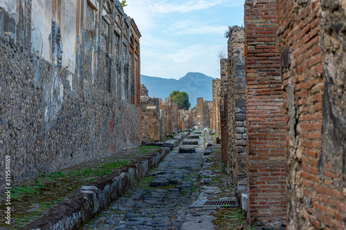 Italy, Pompeii, remains of the city buried by the eruption of ashes and lapilli of Vesuvius in 79.