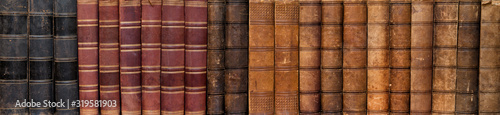 Long row of antique books