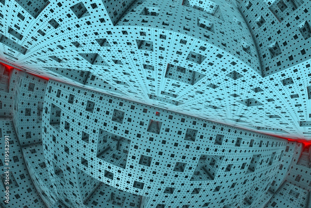 Obraz premium fractal cubic spatial form