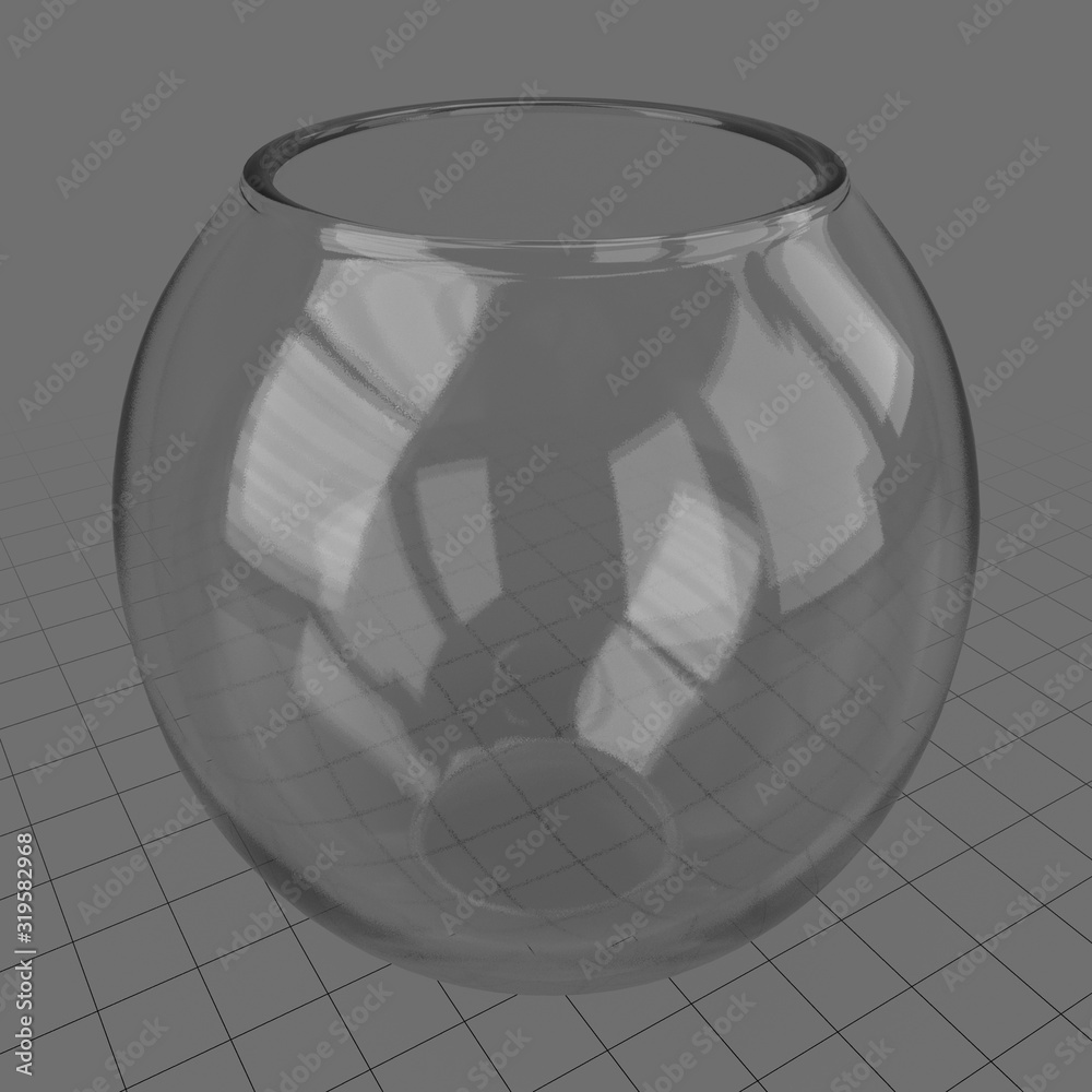 Glass fish bowl Stock 3D asset | Adobe Stock