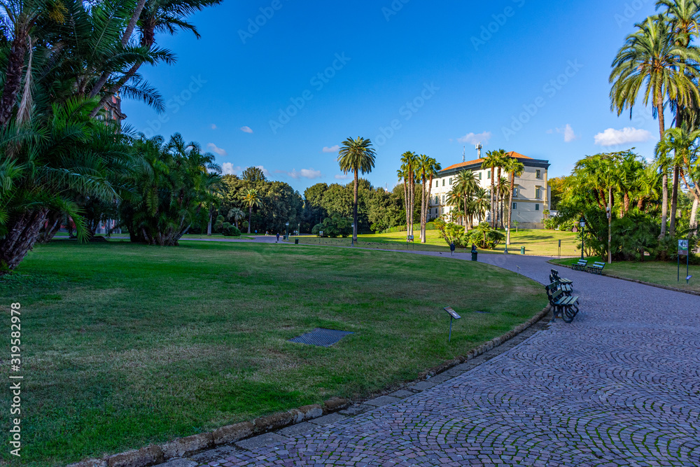 Italy, Naples, royal palace of Capodimonte, view of the vegetation